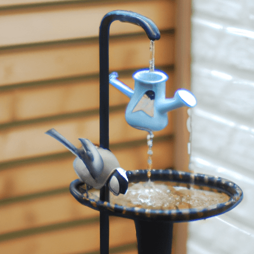 Wassergefüllte Vogeltränke